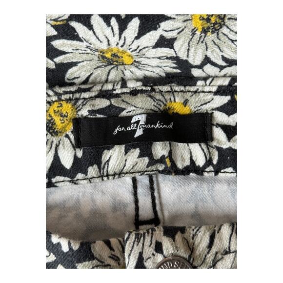 7 For All Mankind Daisy skinny jeans black white size 24 - Picture 7 of 12